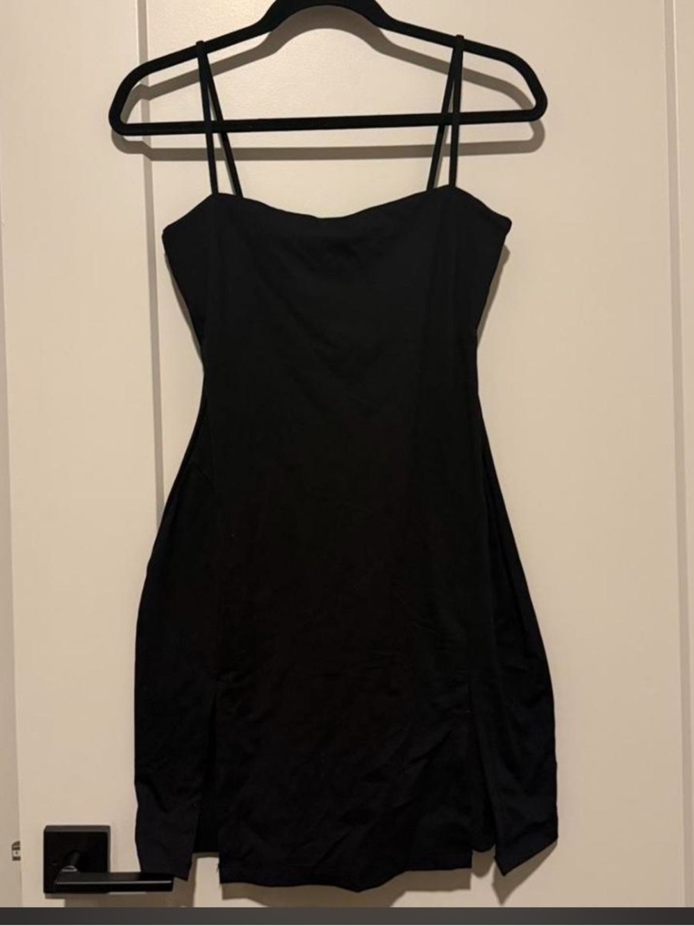 Susana Monaco Black Mini Dress with front slits